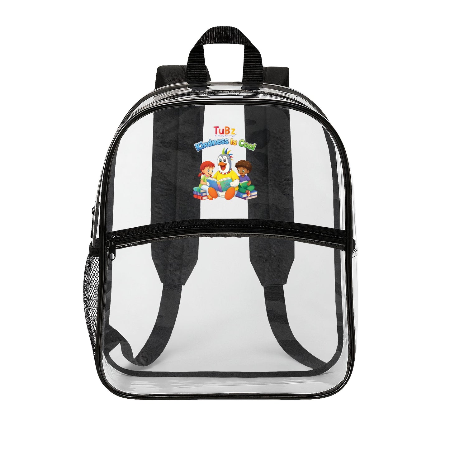TuBz™ "Kindness Is Cool" Clear Backpack - Kids School Bag | Smile Universe TuBz4Kidz