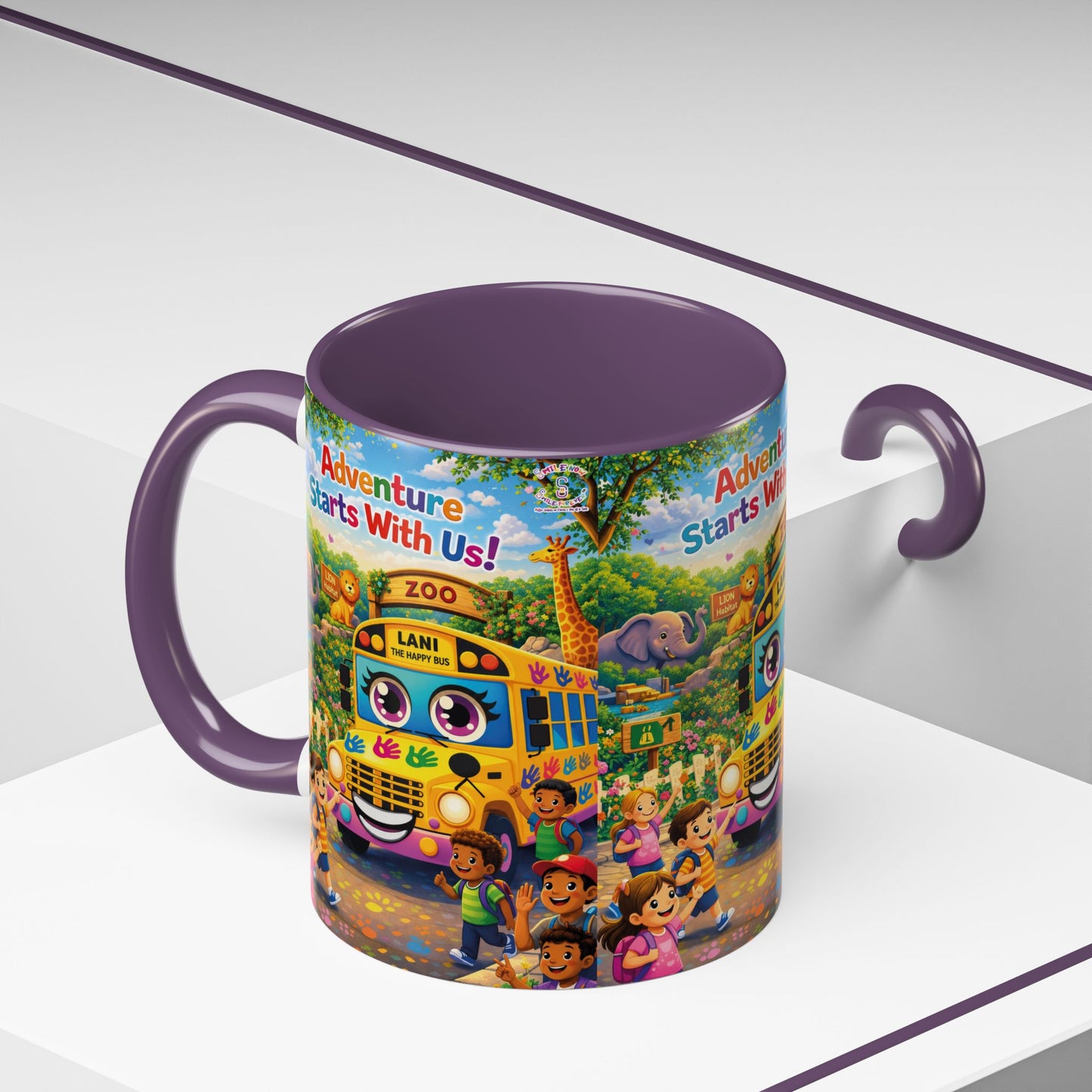 Lani™ Accent Coffee Mug (11oz & 15oz) – "Adventure Starts With Us!" Graphic