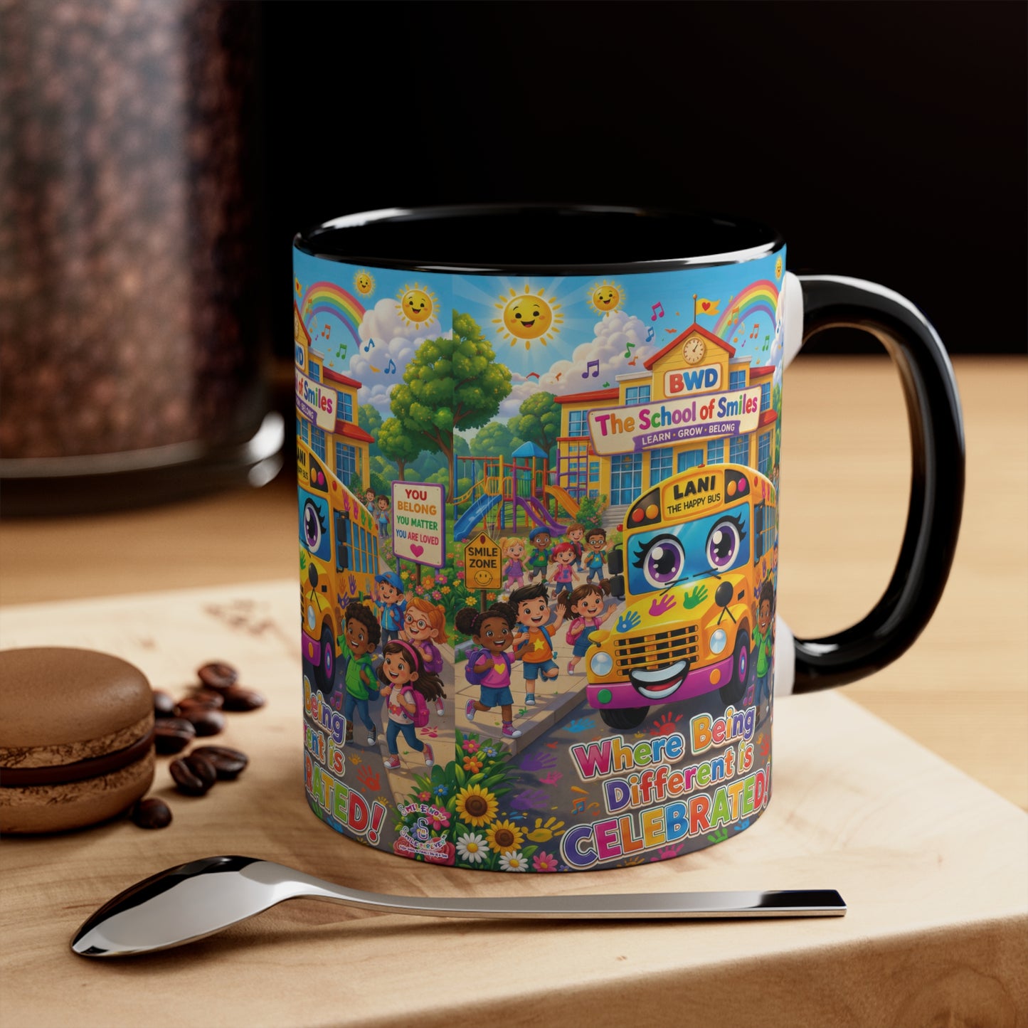 Lani™ Accent Mug – "Where Being Different is CELEBRATED!" Graphic