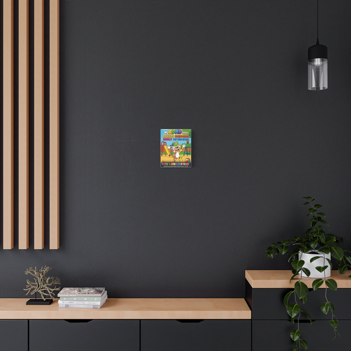 Potz™ Matte Canvas, Stretched 1.25" – "My ADHD Means Always Dreaming, Highly Determined" Graphic Wall Art | Smile Universe Collection