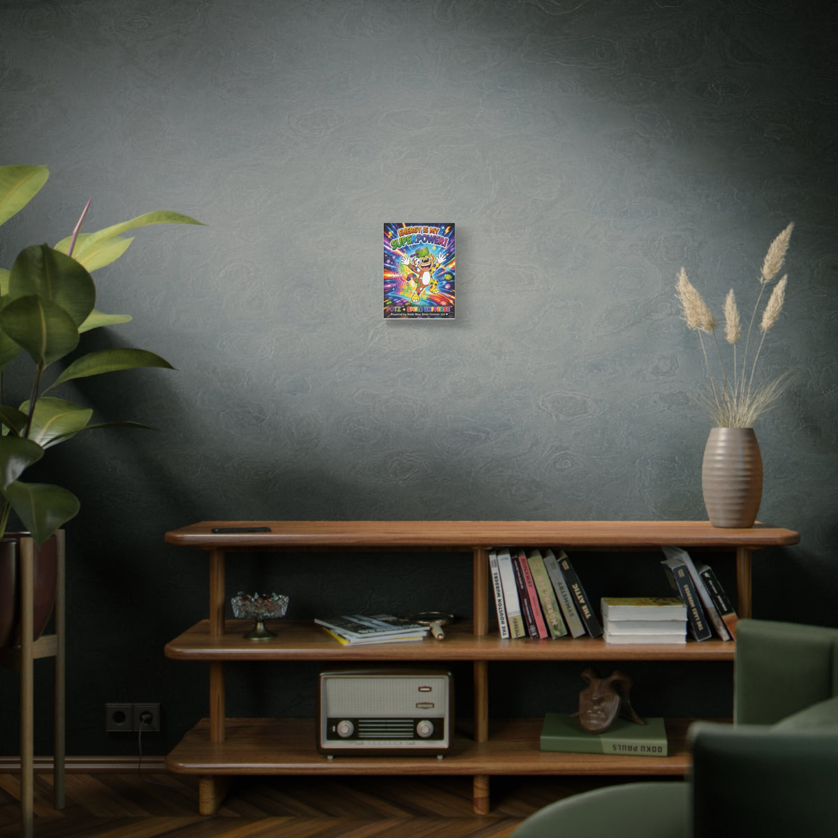 Potz™ Matte Canvas, Stretched 1.25" – "Energy is My Superpower!" Graphic Wall Art | Smile Universe Collection