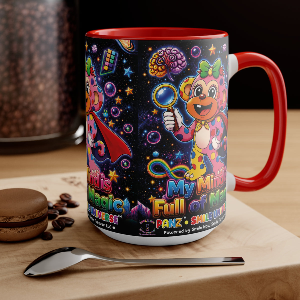 Panz™ Accent Mug – "My Mind is Full of Magic" Graphic | Smile Universe Collection