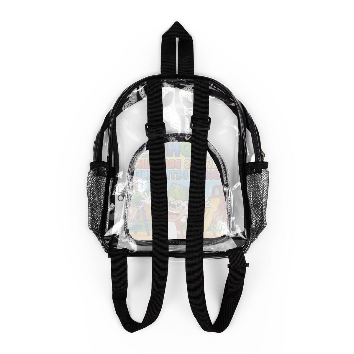 Potz™ Clear Stadium Backpack – "My ADHD Means Always Dreaming, Highly Determined" Graphic Backpack | Smile Universe Collection