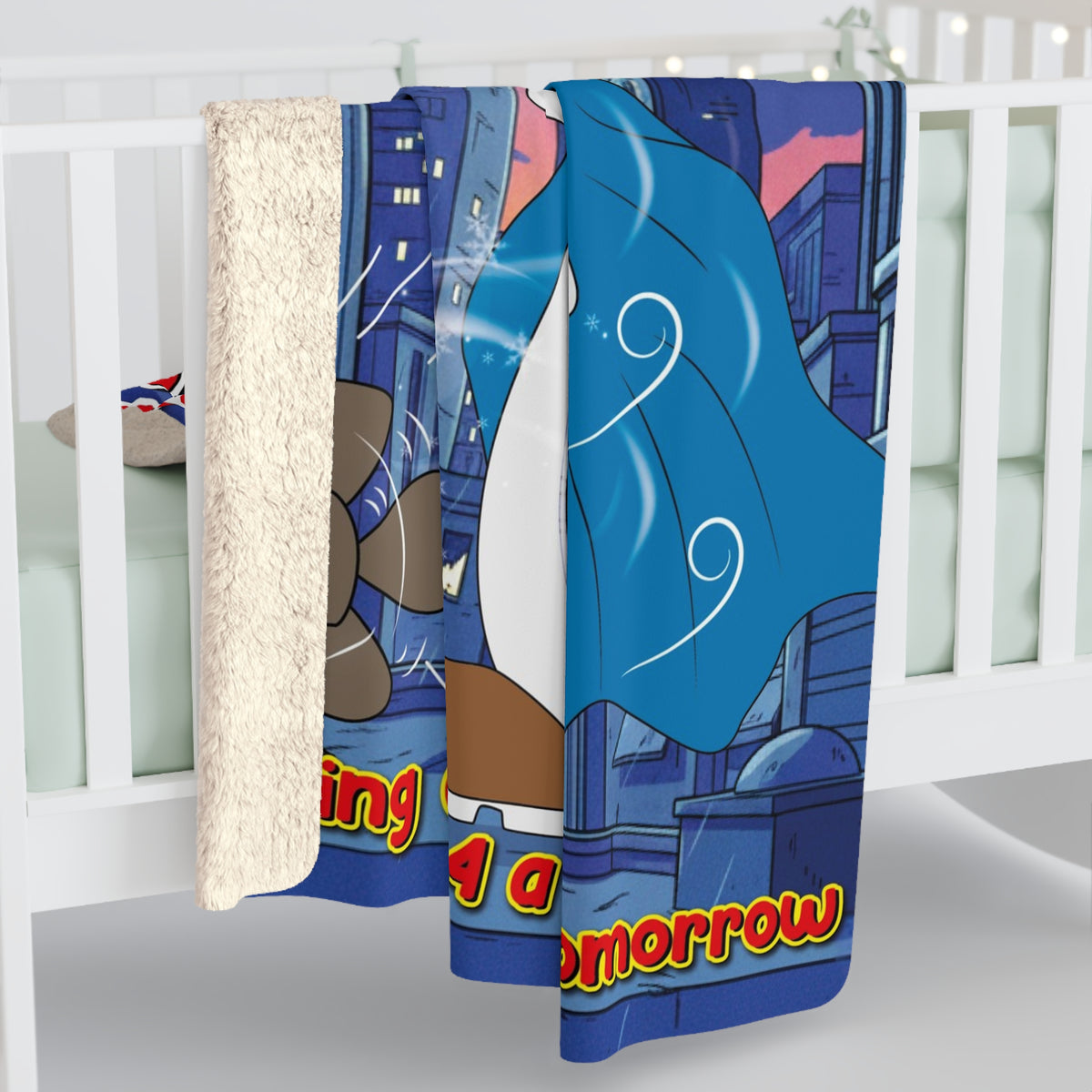 TuBz™ Sherpa Fleece Blanket – "Fighting Causes 4 a Better Tomorrow" Graphic | Smile Universe Collection