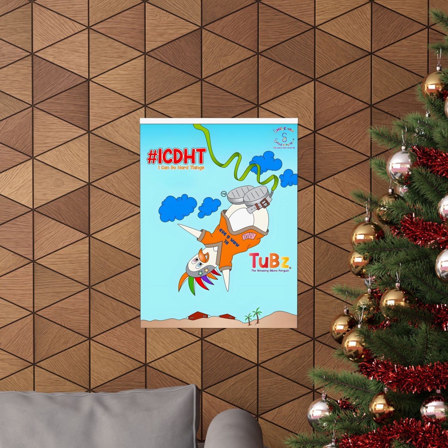 TuBz™ "I Can Do Hard Things" Kids Poster - Motivational Classroom Wall Art