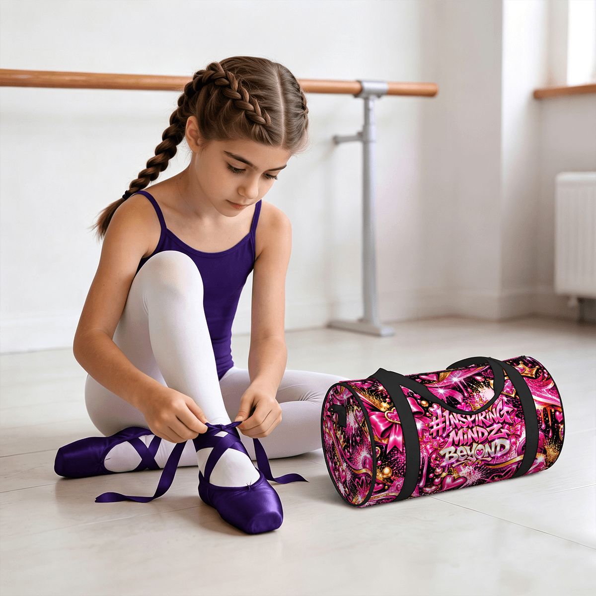 BWD “Inspiring Mindz Beyond™” AOP Mini Duffle Bag