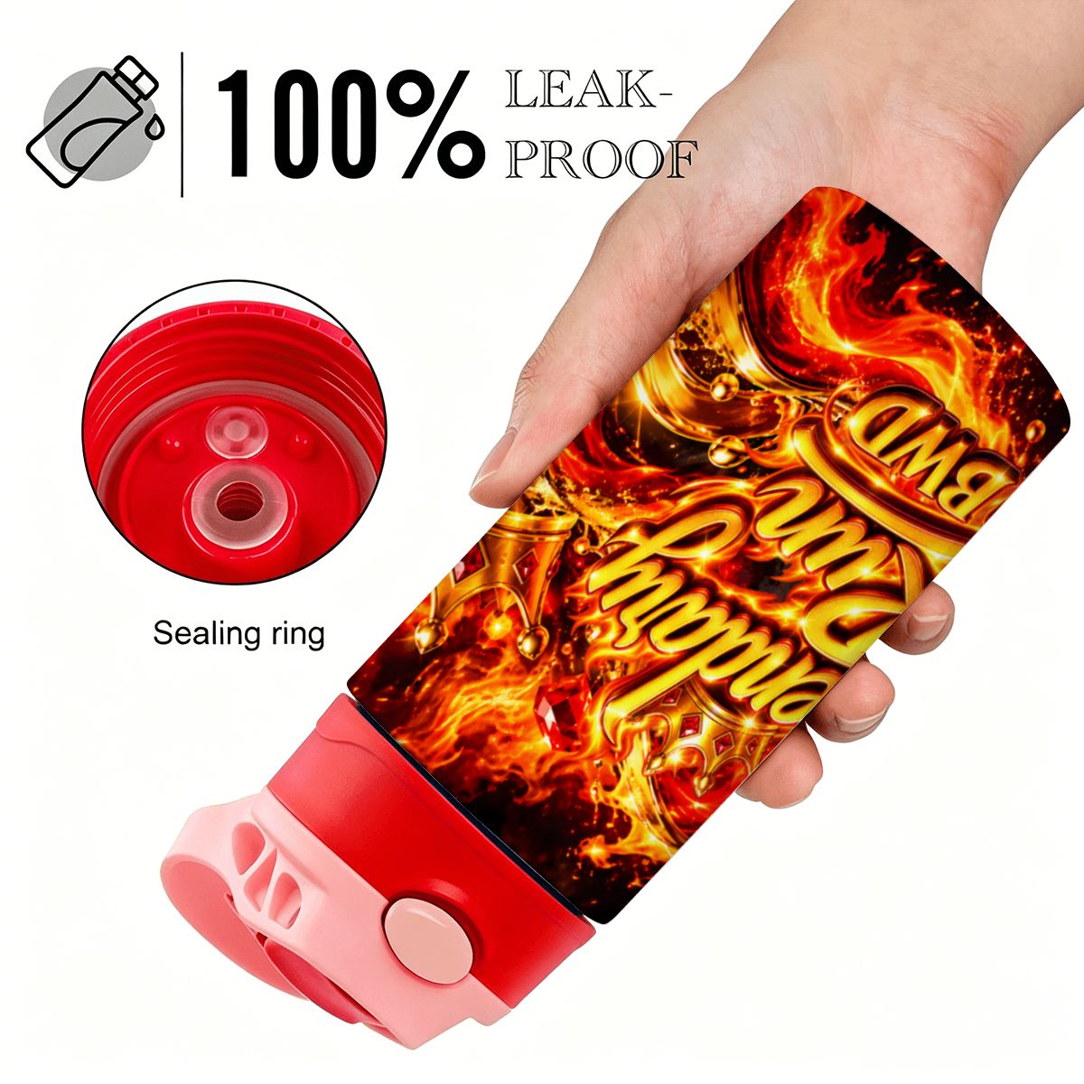Legendary Run Water Bottle - Fire & Gold Edition