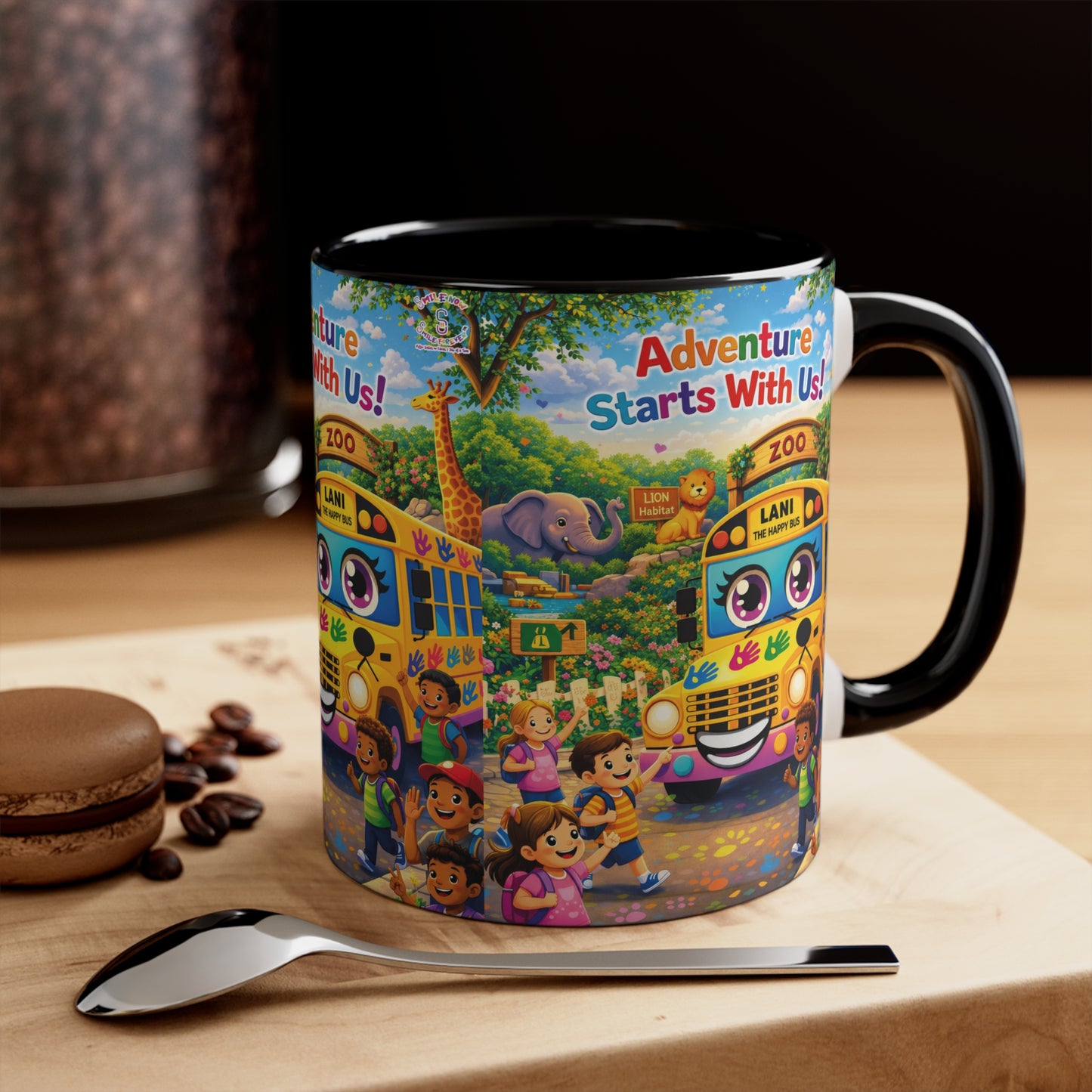 Lani™ Accent Mug – "Adventure Starts With Us!" Graphic