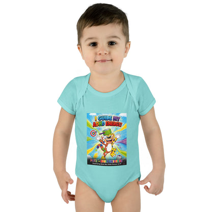 Potz™ Infant Baby Rib Bodysuit – "I Guide My ADHD Energy!" Graphic Onesie | Smile Universe Collection