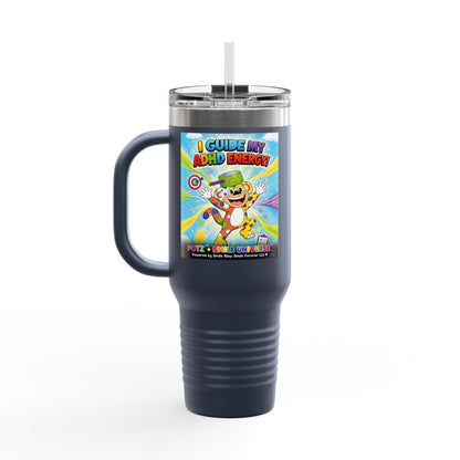 Potz™ Insulated Travel Mug 40oz – "I Guide My ADHD Energy!" Graphic Tumbler | Smile Universe Collection