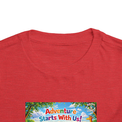 Lani™ Toddler Short Sleeve Tee – "Adventure Starts With Us!" Graphic