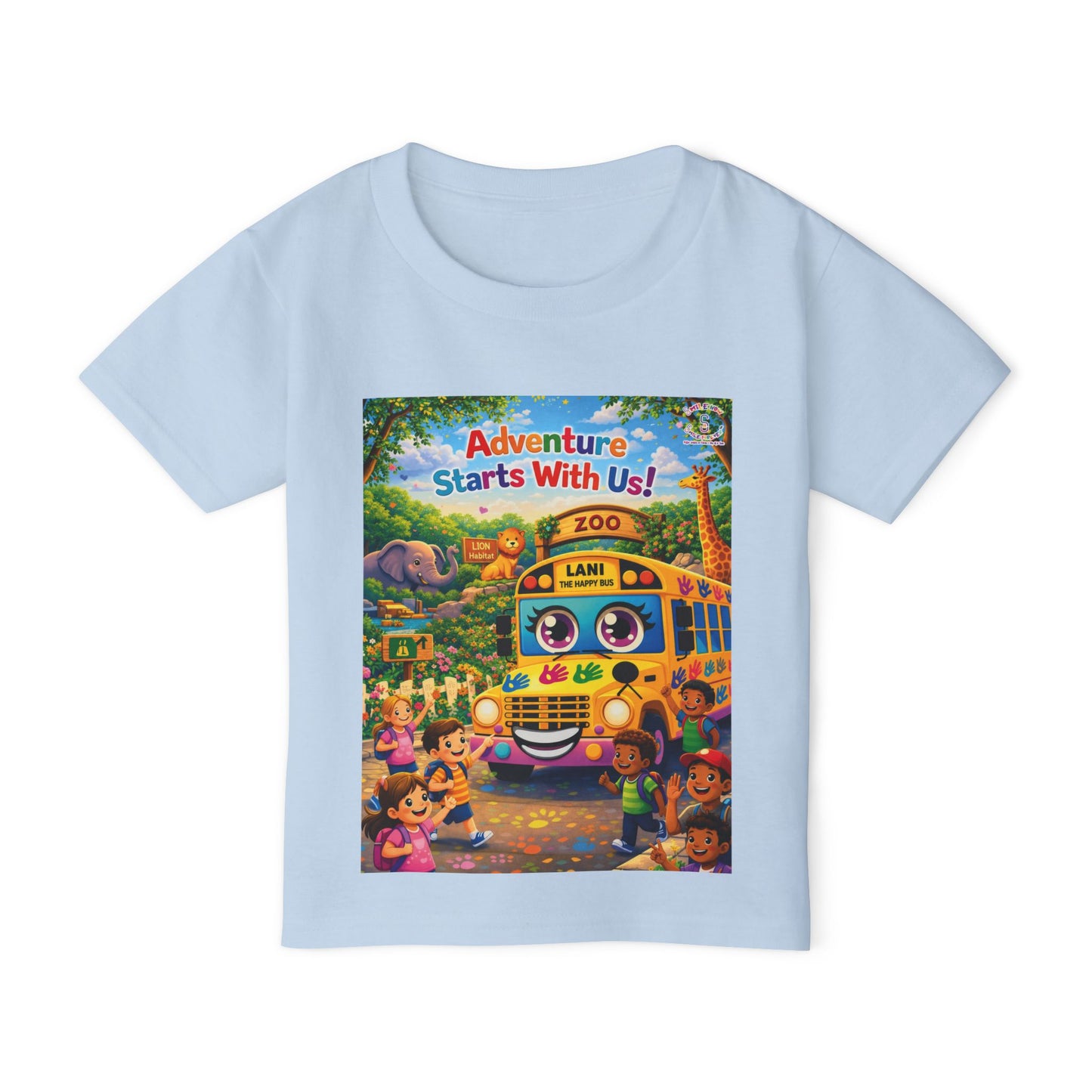 Lani™ Heavy Cotton™ Toddler T-Shirt – "Adventure Starts With Us!" Graphic