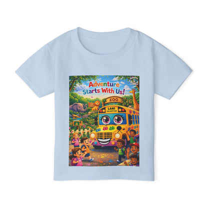 Lani™ Heavy Cotton™ Toddler T-Shirt – "Adventure Starts With Us!" Graphic