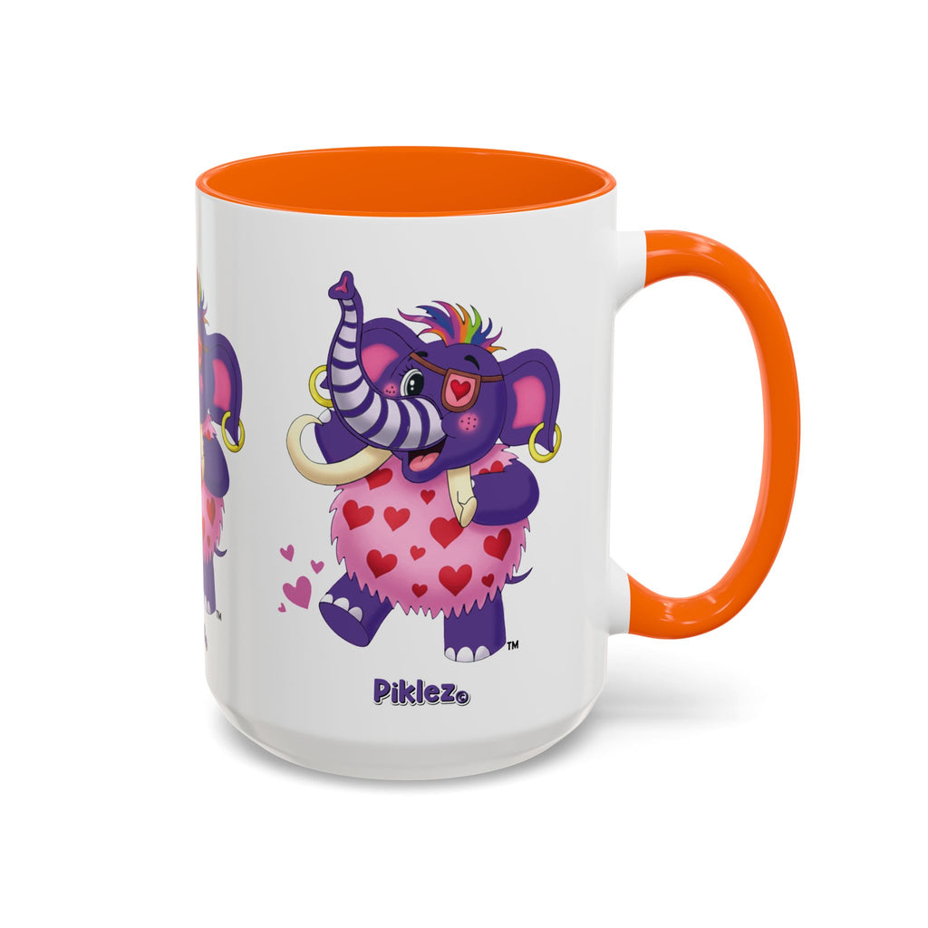 Piklez™ Accent Coffee Mug (11oz & 15oz) – "Full of Love!" Graphic | Smile Universe Collection