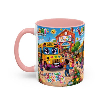 Lani™ Accent Coffee Mug (11oz & 15oz) – "Let's Sing Happiness Together!" Graphic
