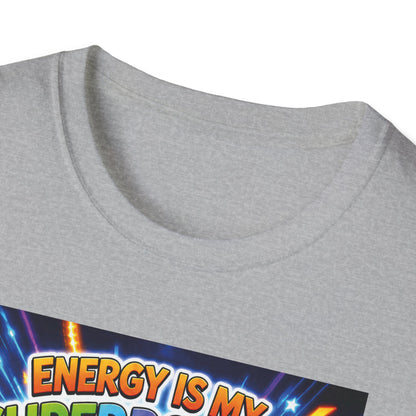 Potz™ Unisex Softstyle T-Shirt – "Energy is My Superpower!" Graphic Tee | Smile Universe Collection