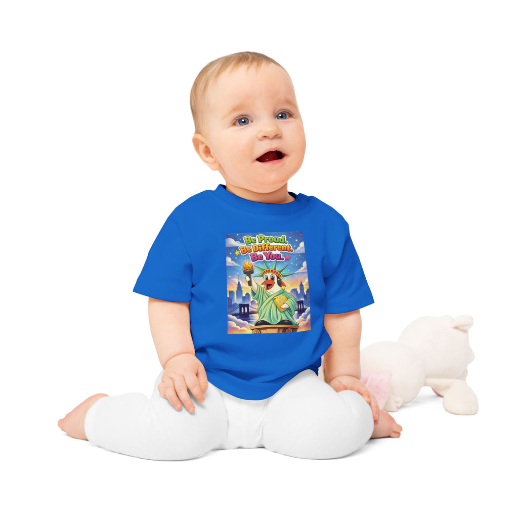 TuBz™ "Be Proud. Be Different. Be You." Baby T- Shirt - Cute Inspirational Infant Tee