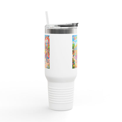 Lani™ 40oz Insulated Travel Mug – "Let's Sing Happiness Together!" Graphic