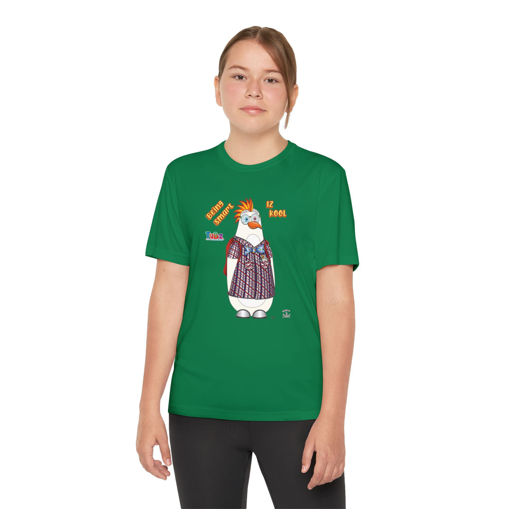 TuBz™ "Being Smart Iz Kool" Youth Competitor T- Shirt - Character Dress-Up Graphic Tee