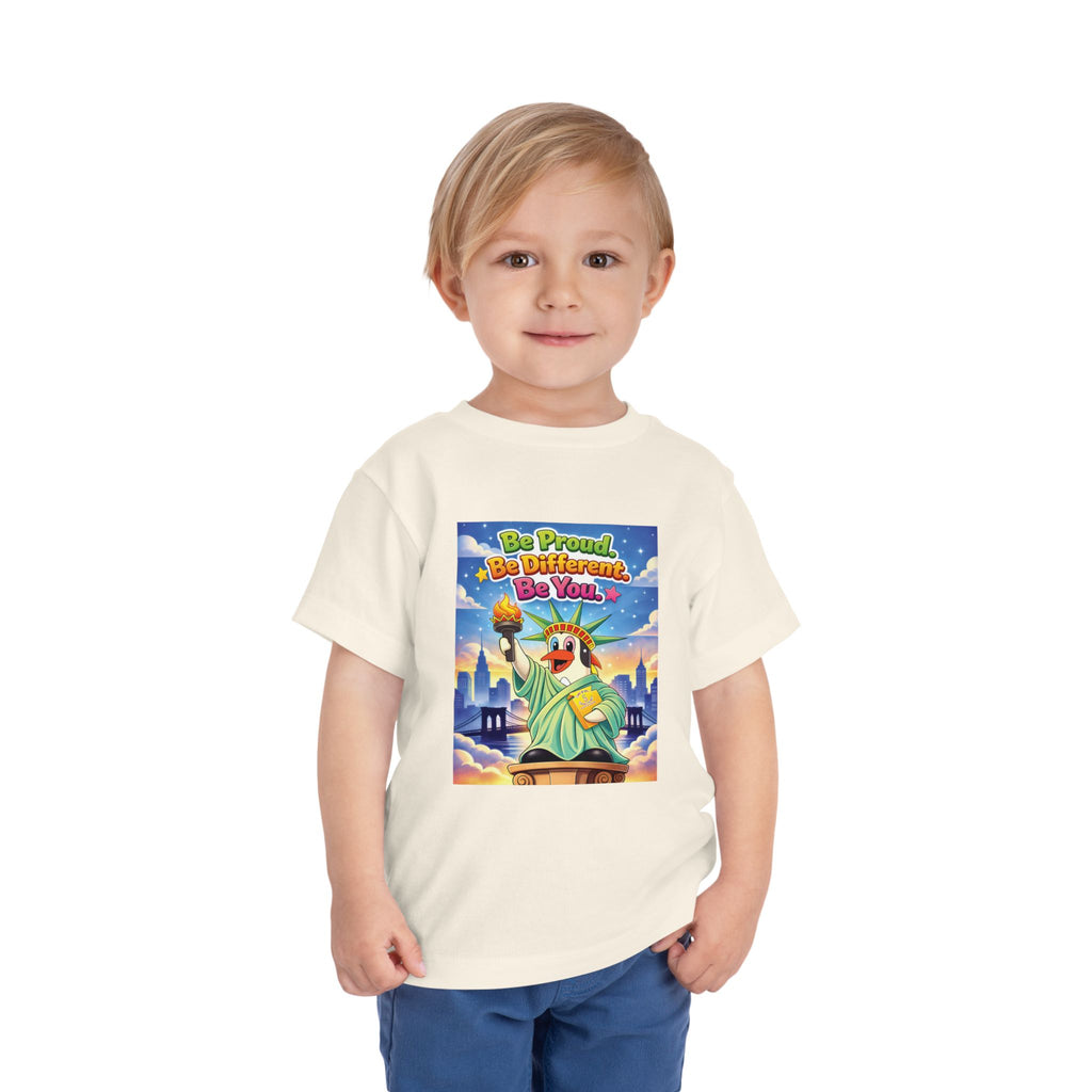 TuBz™ "Be Proud. Be Different. Be You." Toddler T- Shirt - Inspirational Kids Tee
