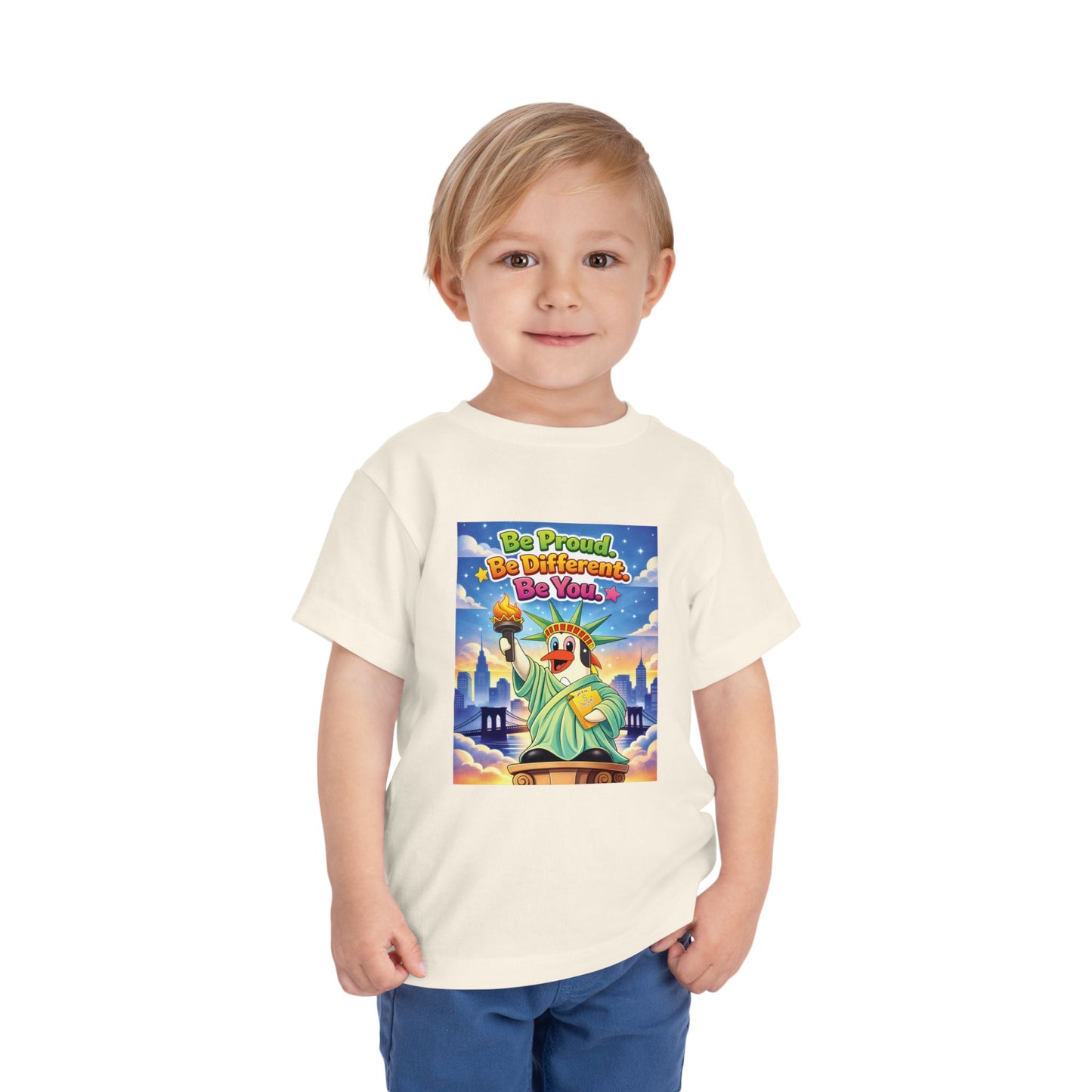 TuBz™ "Be Proud. Be Different. Be You." Toddler T- Shirt - Inspirational Kids Tee