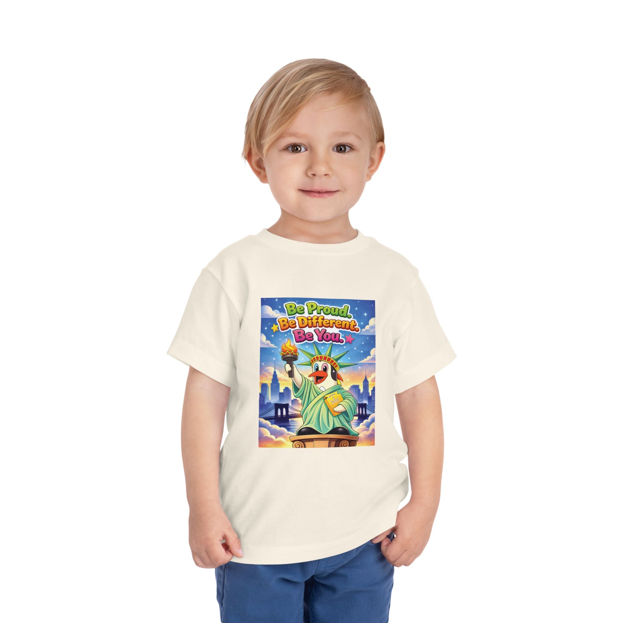TuBz™ "Be Proud. Be Different. Be You." Toddler T- Shirt - Inspirational Kids Tee