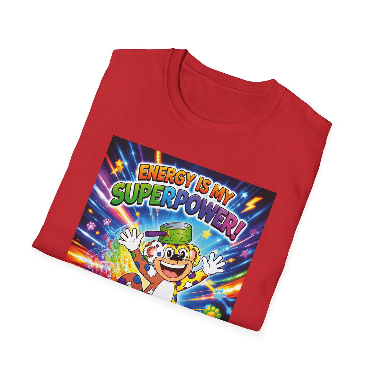 Potz™ Unisex Softstyle T-Shirt – "Energy is My Superpower!" Graphic Tee | Smile Universe Collection