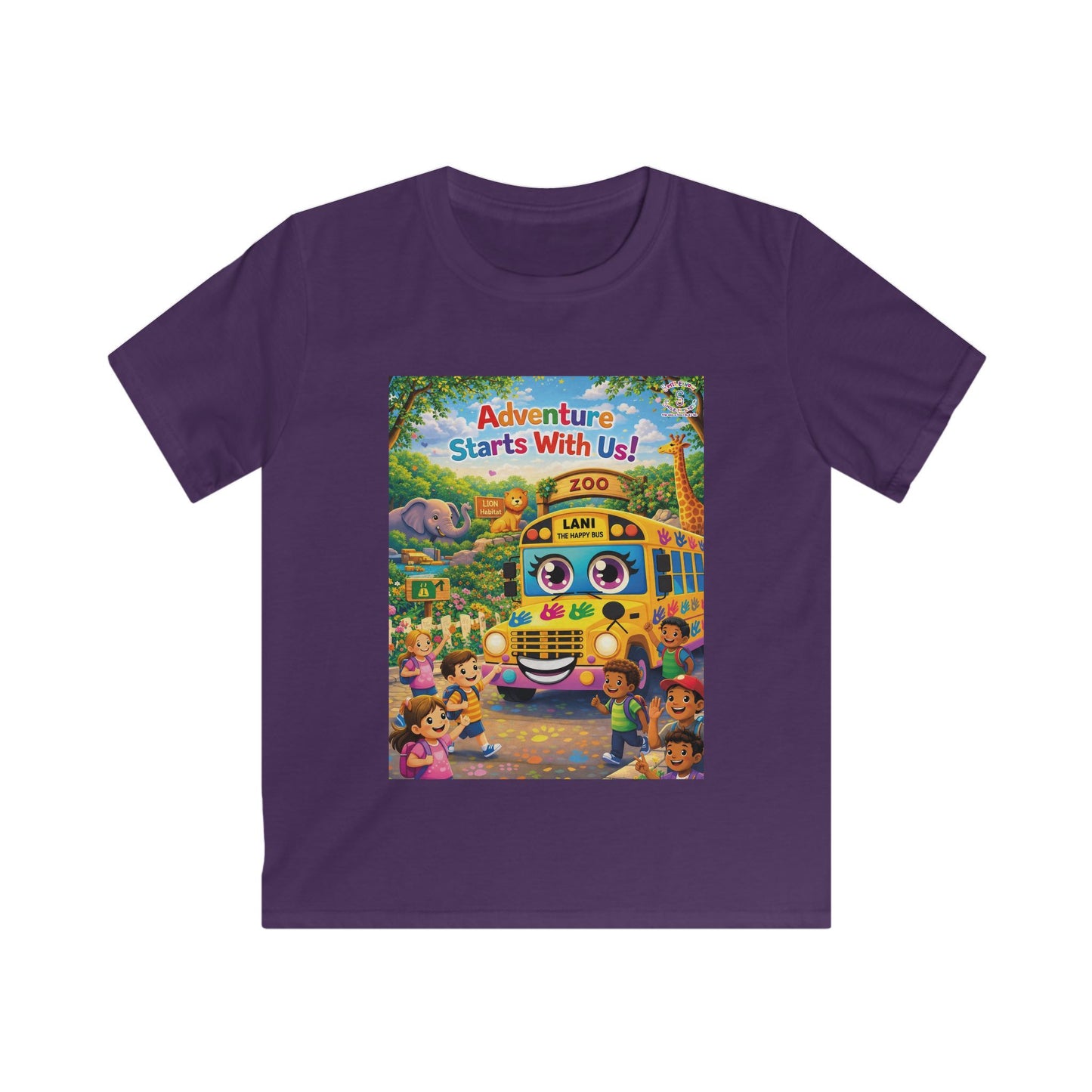 Lani™ Kids Softstyle Tee – "Adventure Starts With Us!" Graphic