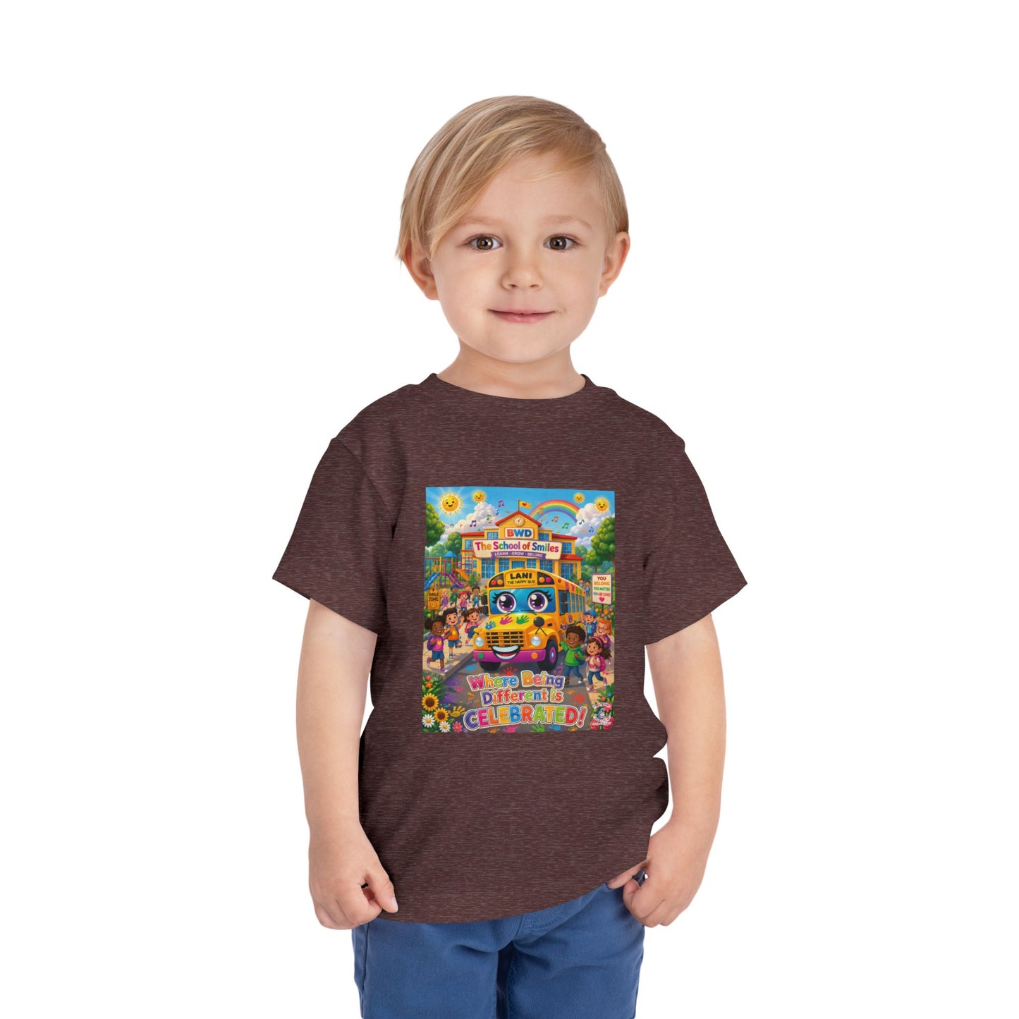 Lani™ Toddler Short Sleeve Tee – "Where Being Different is CELEBRATED!" Graphic Shirt