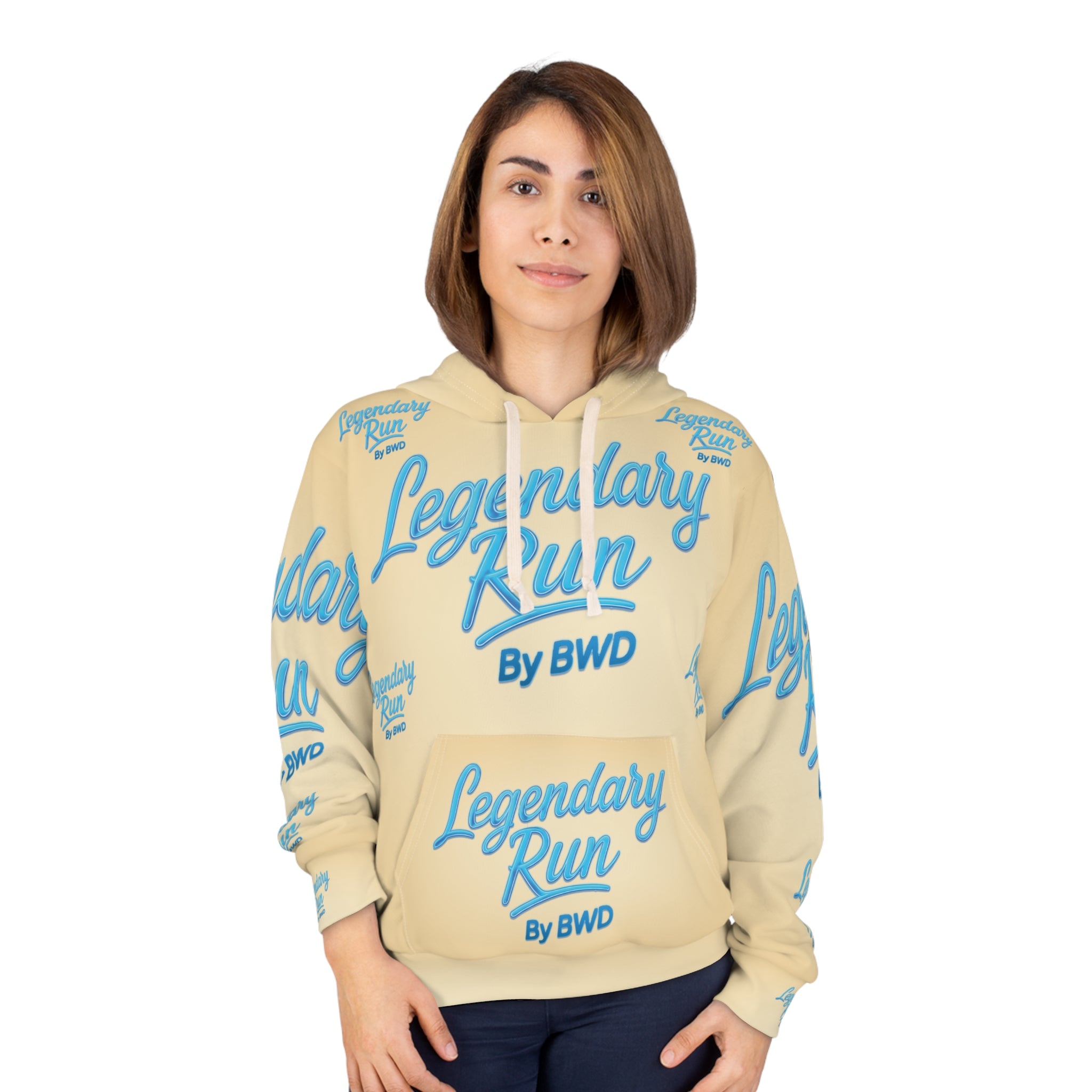 Legendary Run All-Over Print Hoodie — Pullover