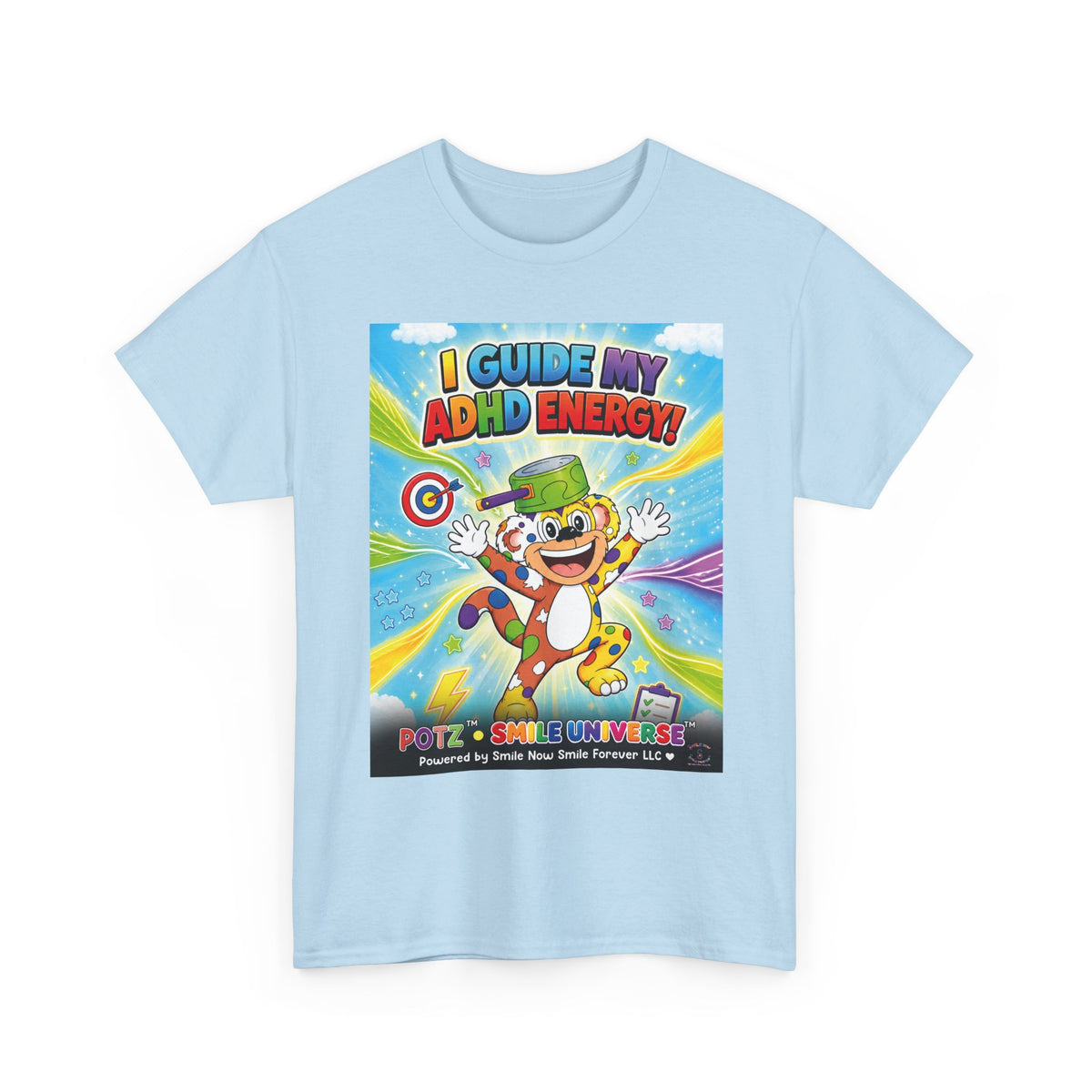 Potz™ Unisex Heavy Cotton™ Tee – "I Guide My ADHD Energy!" Graphic Tee | Smile Universe Collection