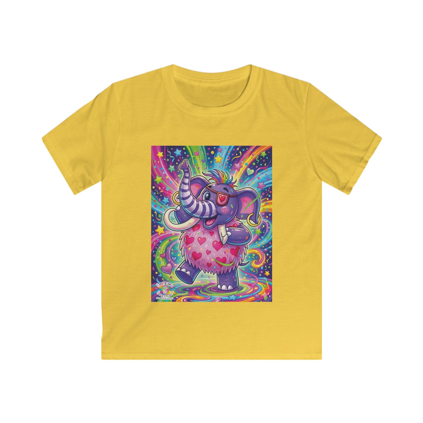 Piklez™ Kids Softstyle Tee – "Born to Celebrate!" Graphic Shirt | Smile Universe Collection