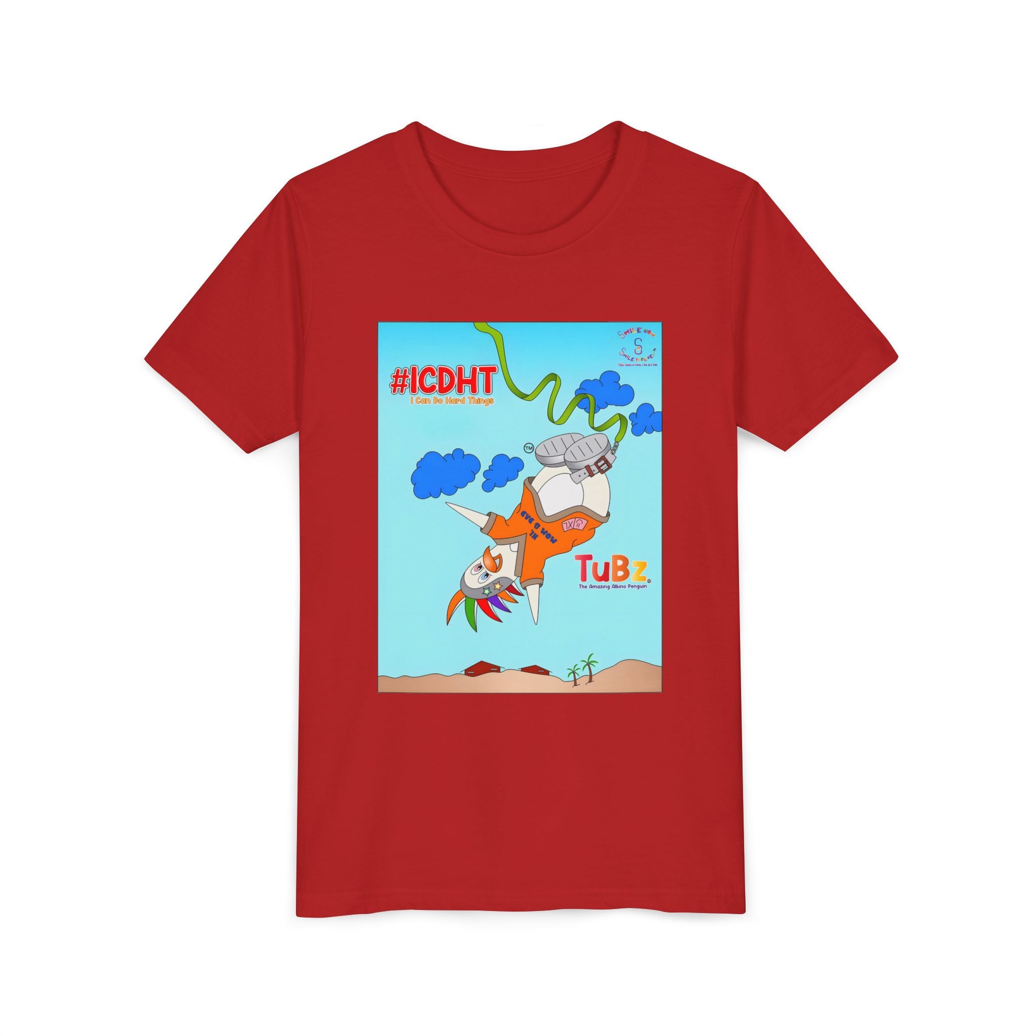 TuBz™ "I Can Do Hard Things" Youth T-Shirt - Motivational Kids Graphic Tee