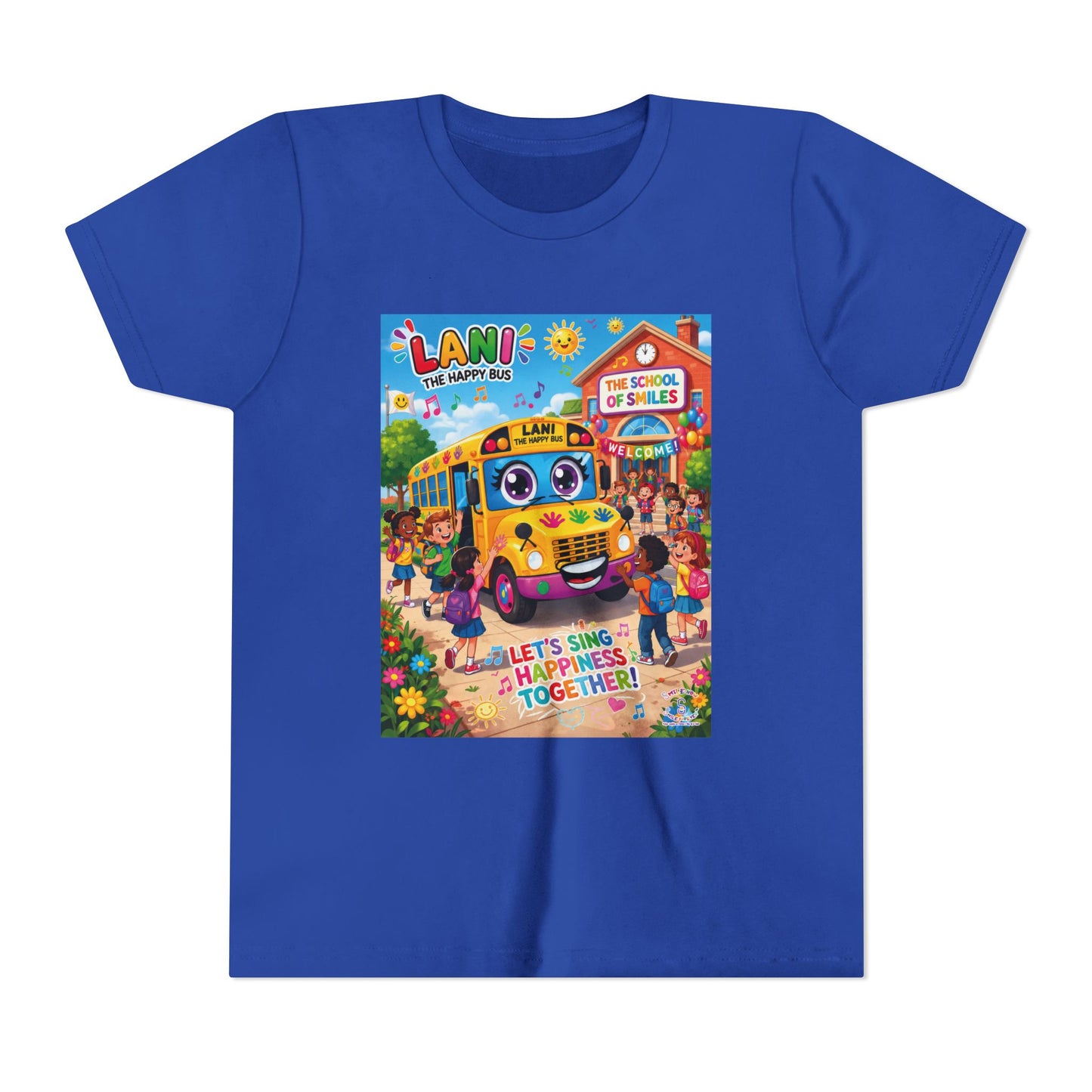 Lani™ Youth Short Sleeve Tee – "Let's Sing Happiness Together!" Graphic
