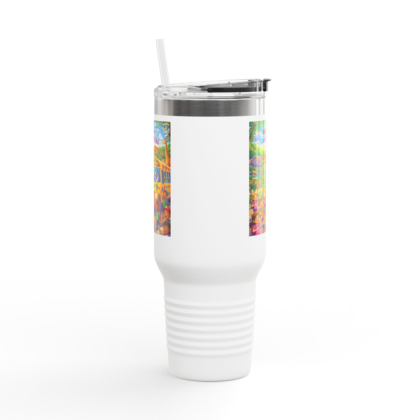 Lani™ 40oz Insulated Travel Mug – "Adventure Starts With Us!" Graphic