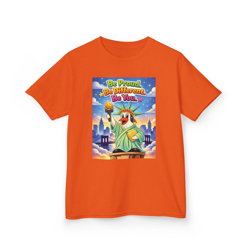 TuBz™M "Be Proud. Be Different. Be You." Kids T-Shirt - Inspirational Graphic Tee