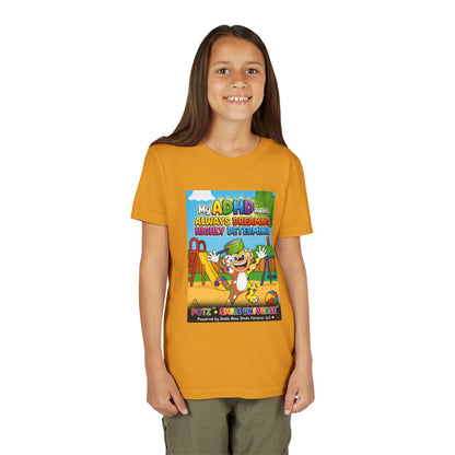Potz™ Youth Short Sleeve Tee – "My ADHD Means Always Dreaming, Highly Determined" Graphic Tee | Smile Universe Collection