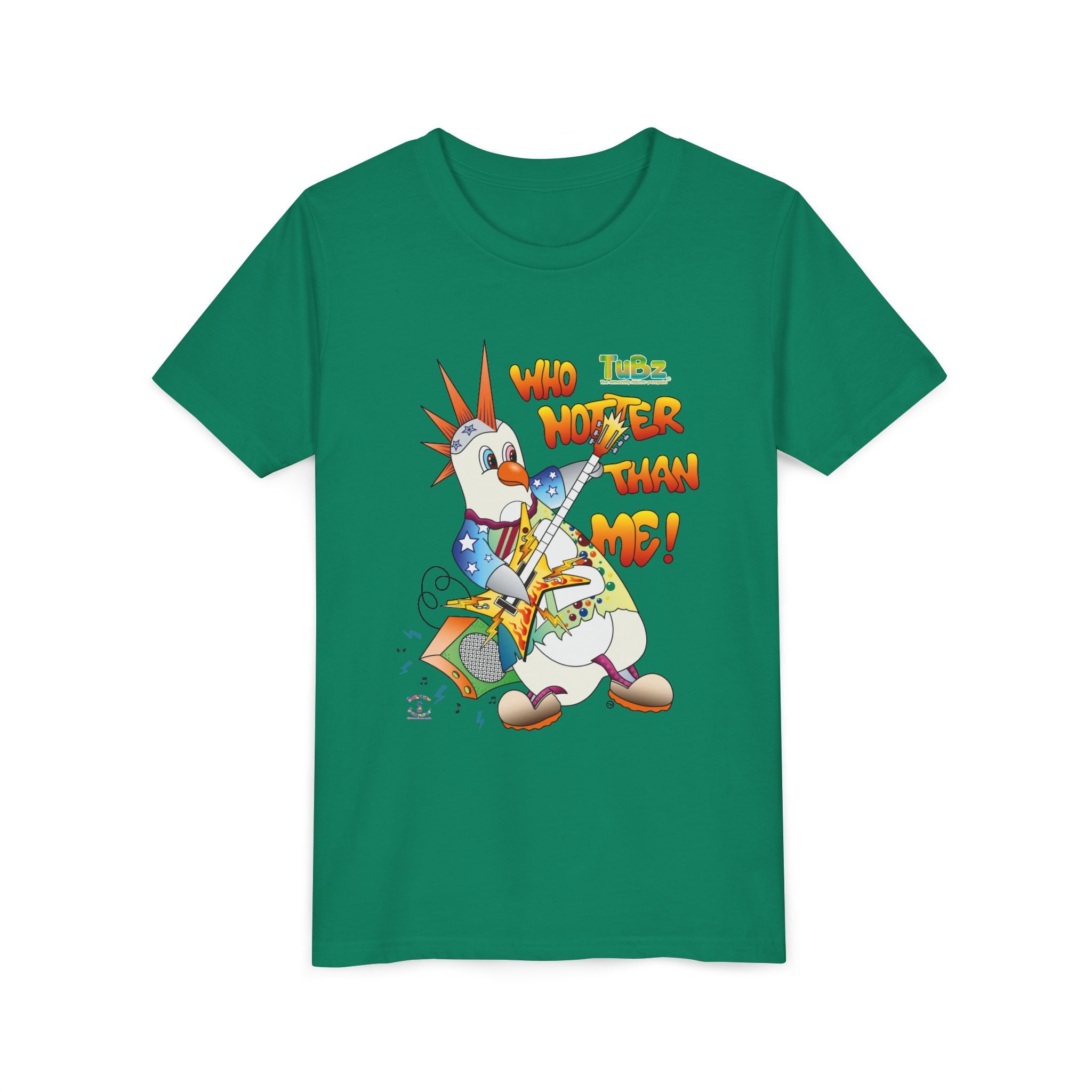 TuBz™ Rockstar Kids T-Shirt - "Who Hotter Than Me!" Graphic Tee | Smile Universe TuBz4Kidz Collection