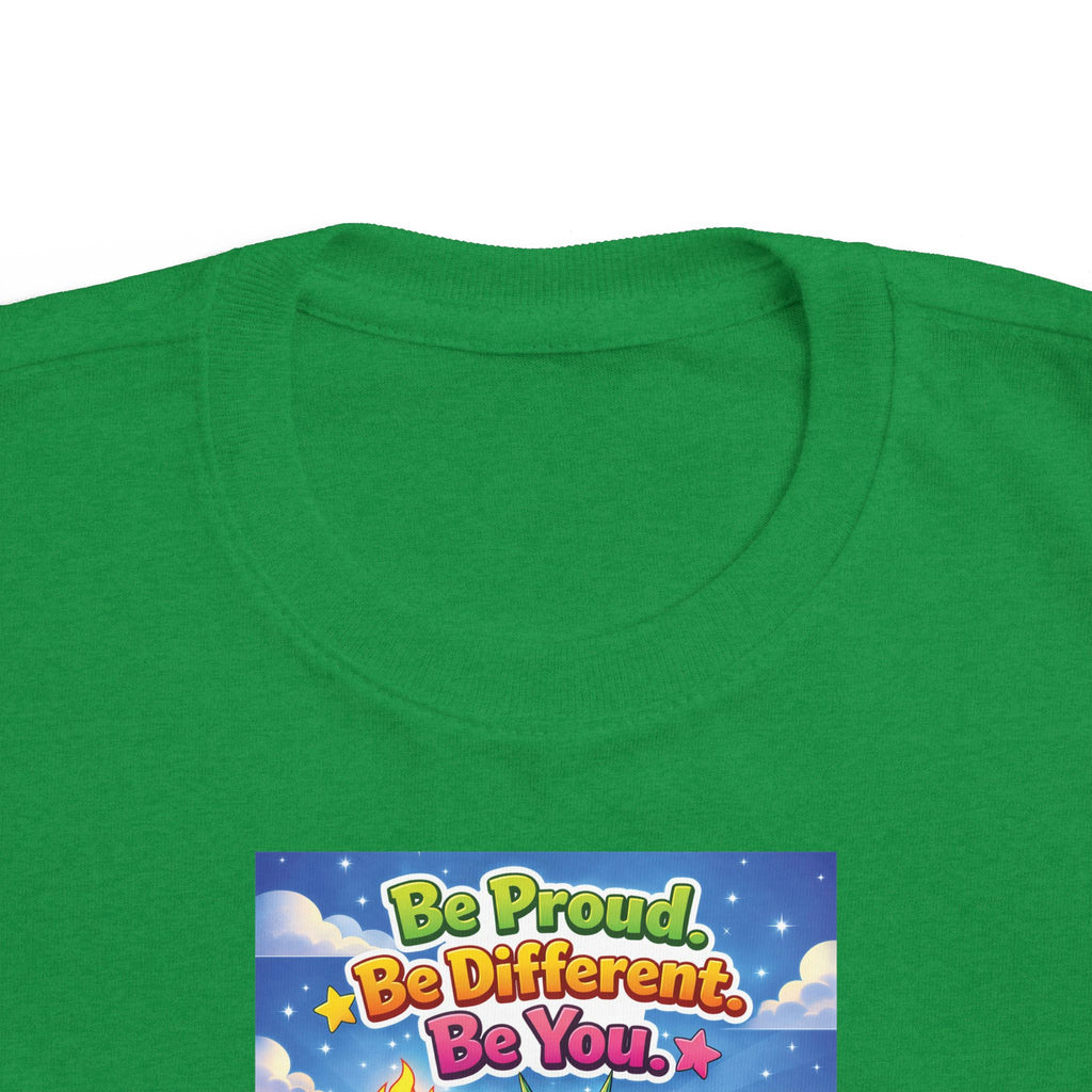 TuBz™ "Be Proud. Be Different. Be You." Kids T-Shirt - Inspirational Graphic Tee