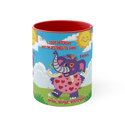 Piklez™ Accent Mug – “Destined to Shine” Colorful Coffee Cup | Smile Universe Collection