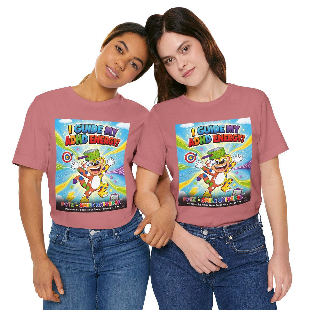 Potz™ Unisex Jersey Short Sleeve Tee – "I Guide My ADHD Energy!" Graphic Tee | Smile Universe Collection