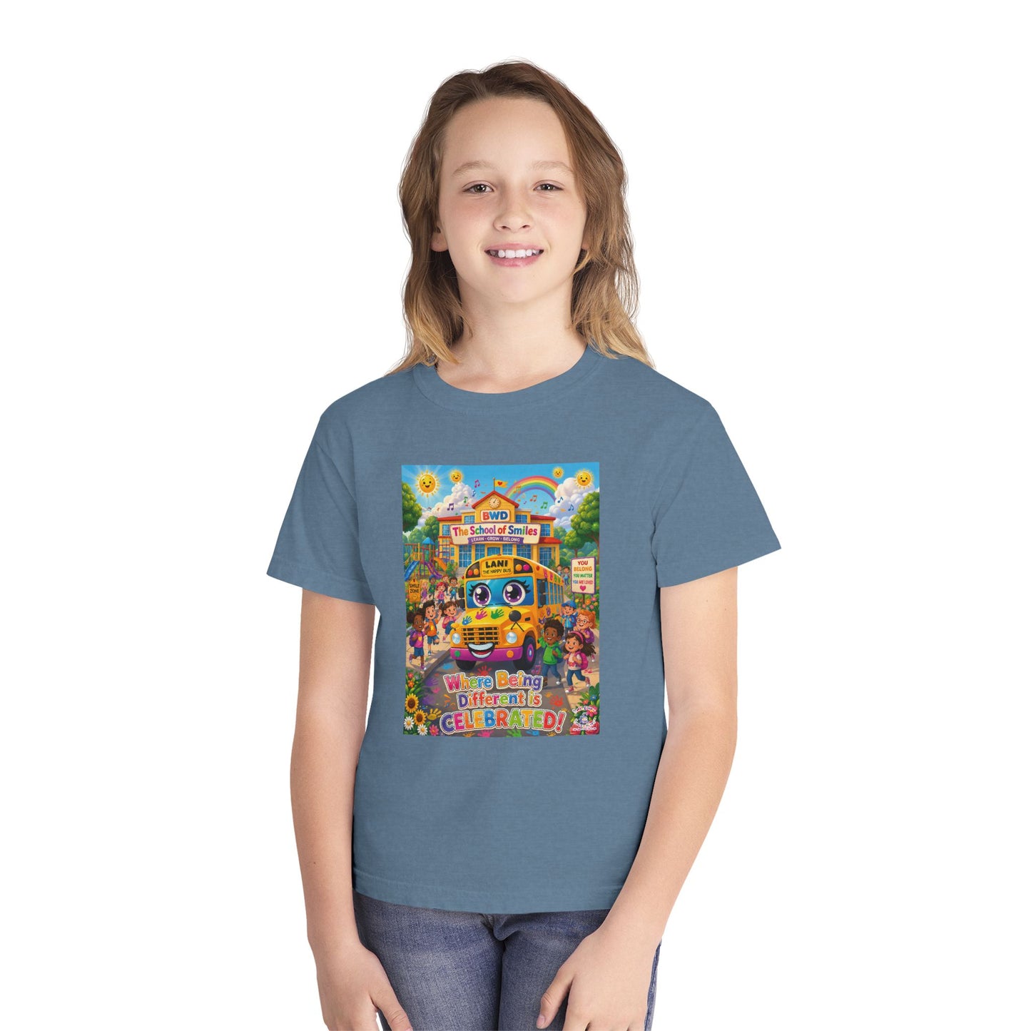 Lani™ Youth Midweight Tee – "Where Being Different is CELEBRATED!" Graphic Shirt