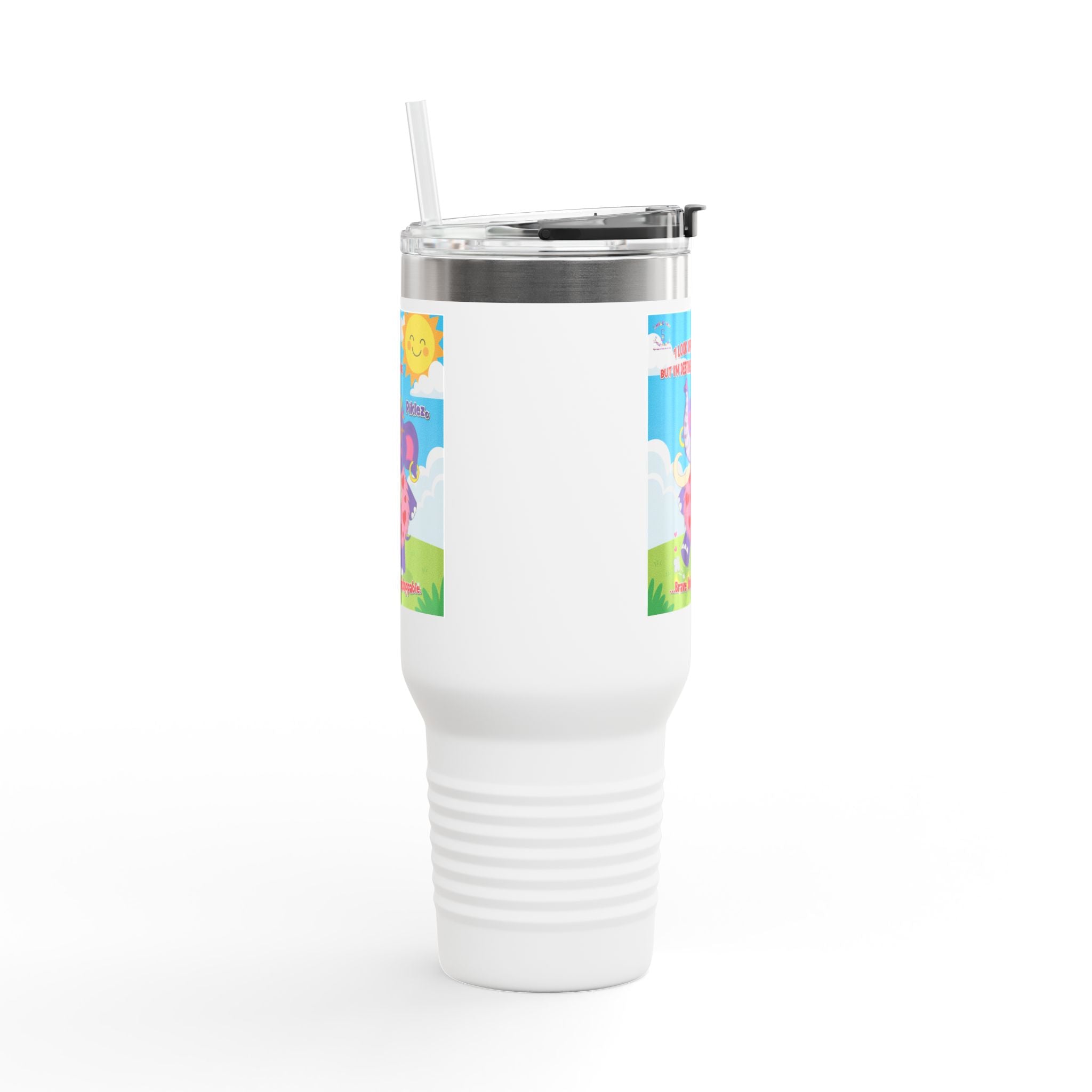 Piklez™ Insulated Travel Mug 40oz – “Destined to Shine” Large Tumbler | Smile Universe Collection