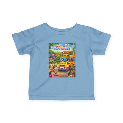 Lani™ Infant Fine Jersey Tee – "Adventure Starts With Us!" Graphic