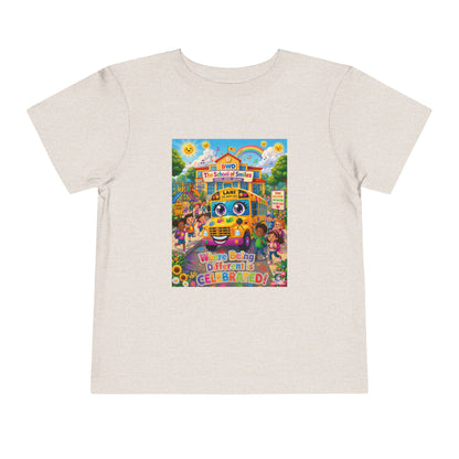 Lani™ Toddler Short Sleeve Tee – "Where Being Different is CELEBRATED!" Graphic Shirt