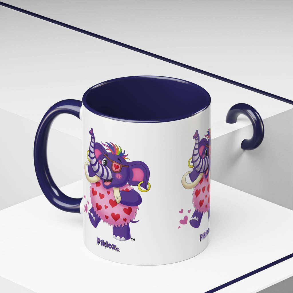 Piklez™ Accent Coffee Mug (11oz & 15oz) – "Full of Love!" Graphic | Smile Universe Collection