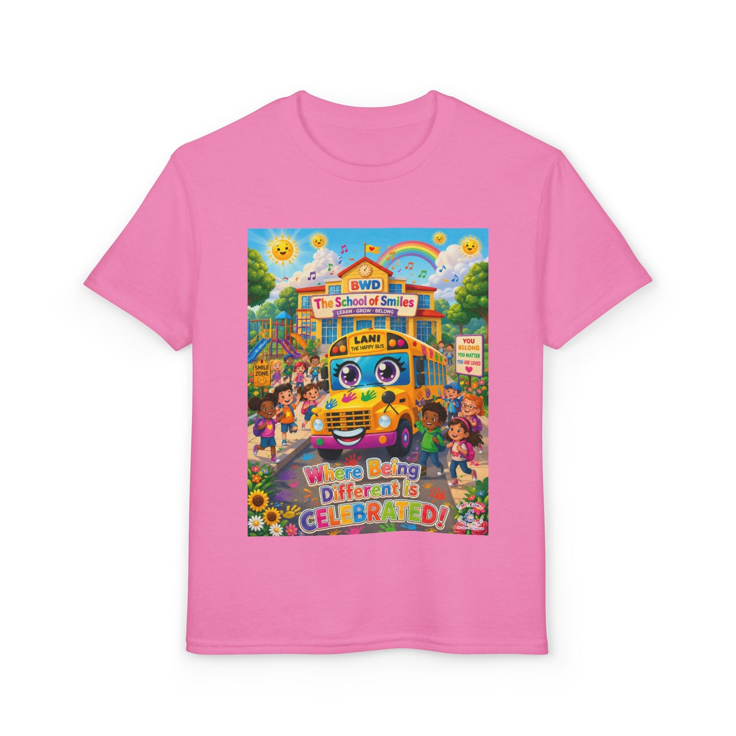 Lani™ Youth DryBlend® T-Shirt – "Where Being Different is CELEBRATED!" Graphic Shirt