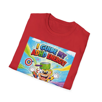 Potz™ Unisex Softstyle T-Shirt – "I Guide My ADHD Energy!" Graphic Tee | Smile Universe Collection