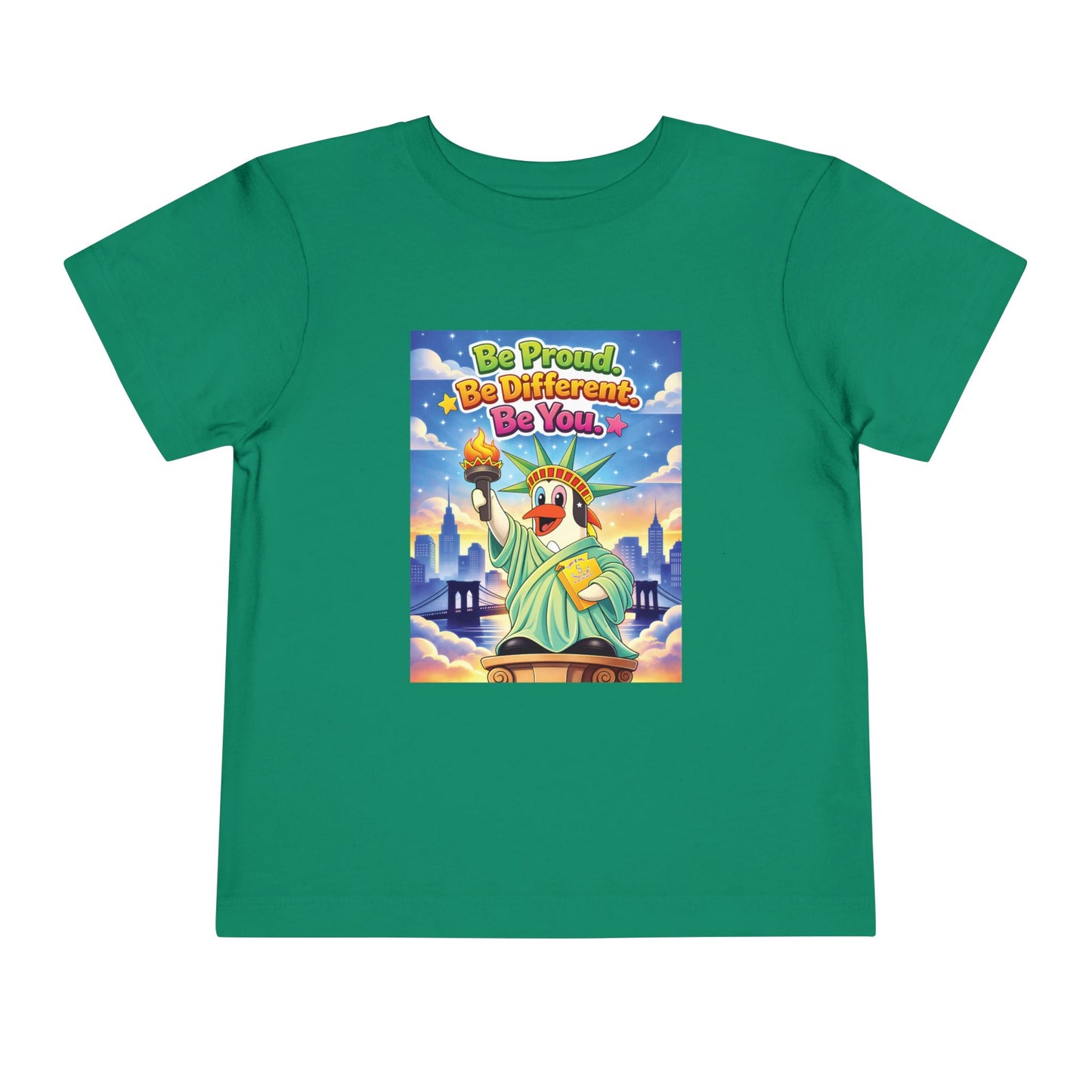 TuBz™ "Be Proud. Be Different. Be You." Toddler T- Shirt - Inspirational Kids Tee