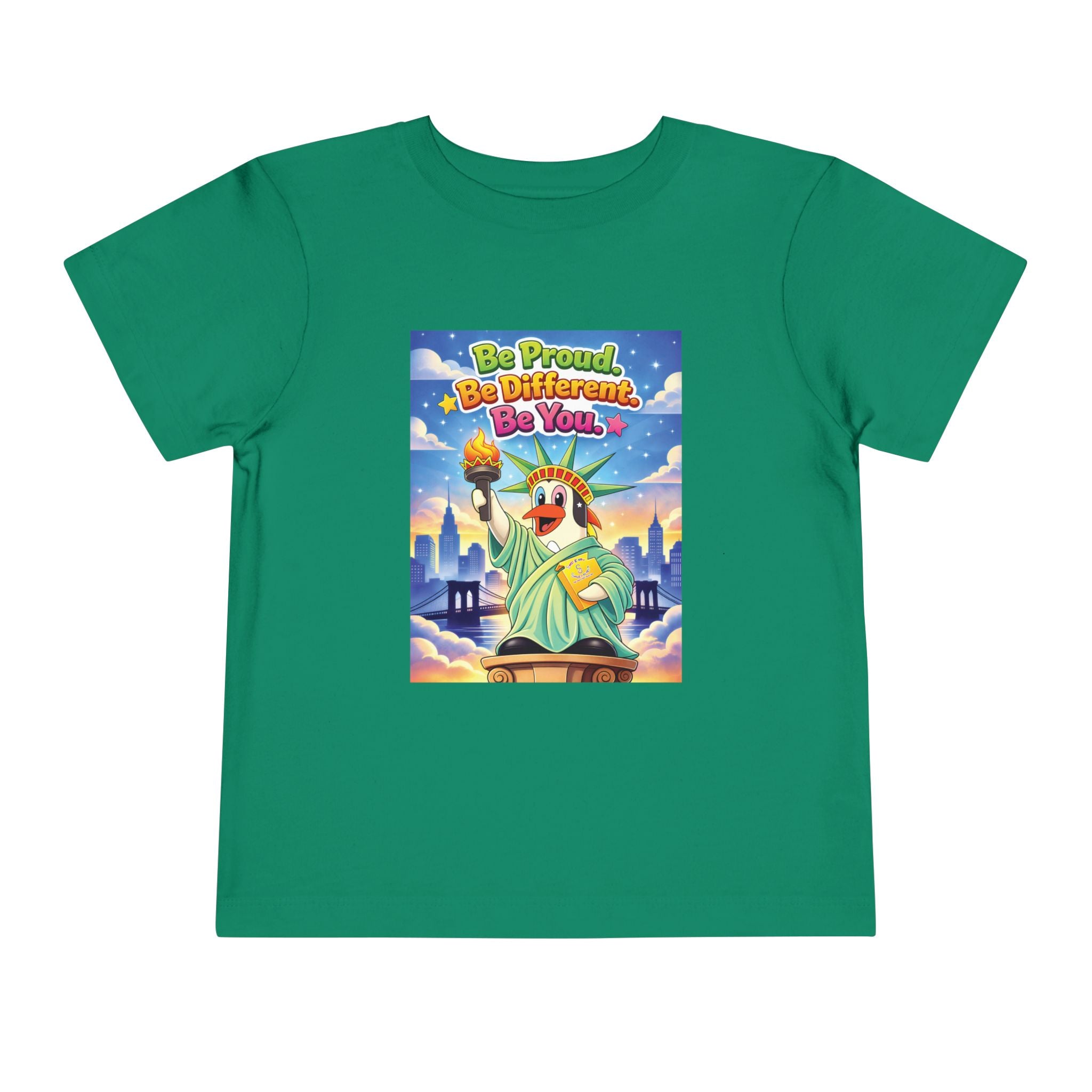 TuBz™ "Be Proud. Be Different. Be You." Toddler T- Shirt - Inspirational Kids Tee